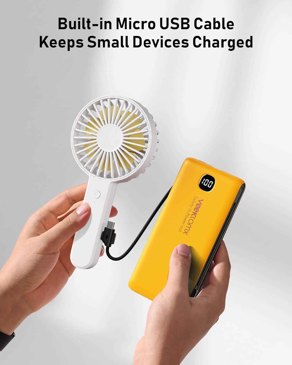 imagePortable Charger Power Bank Built in Cables and Wall Plug 10000mAh iPhone Battery Pack Fast Charging USB C External Slim Power Bank Travel Essentials Compatible with iPhone 17 16 15 14 iPad BlackYellow