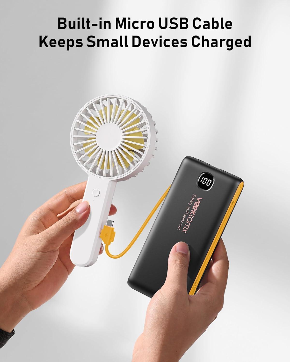imagePortable Charger Power Bank Built in Cables and Wall Plug 10000mAh iPhone Battery Pack Fast Charging USB C External Slim Power Bank Travel Essentials Compatible with iPhone 17 16 15 14 iPad BlackBlackYellow
