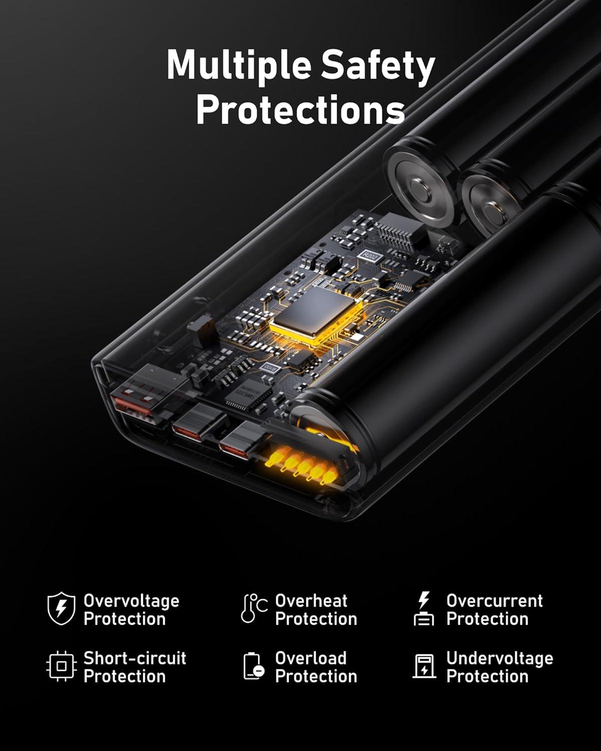imageVEEKTOMX 100W Laptop Power Bank 20000mAh Fast Charging Portable Laptop Charger USB C PD 30 Battery Pack Compatible with iPhone 161514 Pro Samsung MacBook ProAir iPad Steam Deck Camera etcDark Black