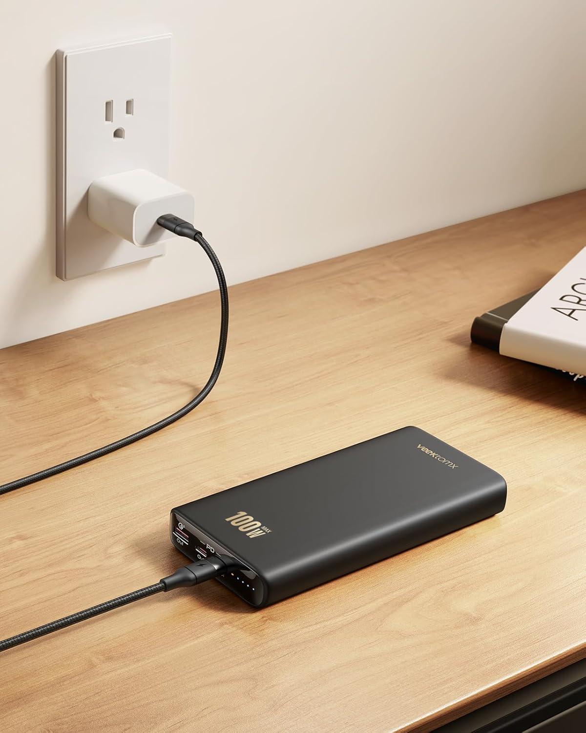 imageVEEKTOMX Power Bank Fast Charging 65W 20000mAh Laptop Portable Charger USB C PDampamp QC 30 Battery Pack Compatible with iPhone 14131211 Pro Mini IPad Samsung Switch MacBook Dell XPS IPad