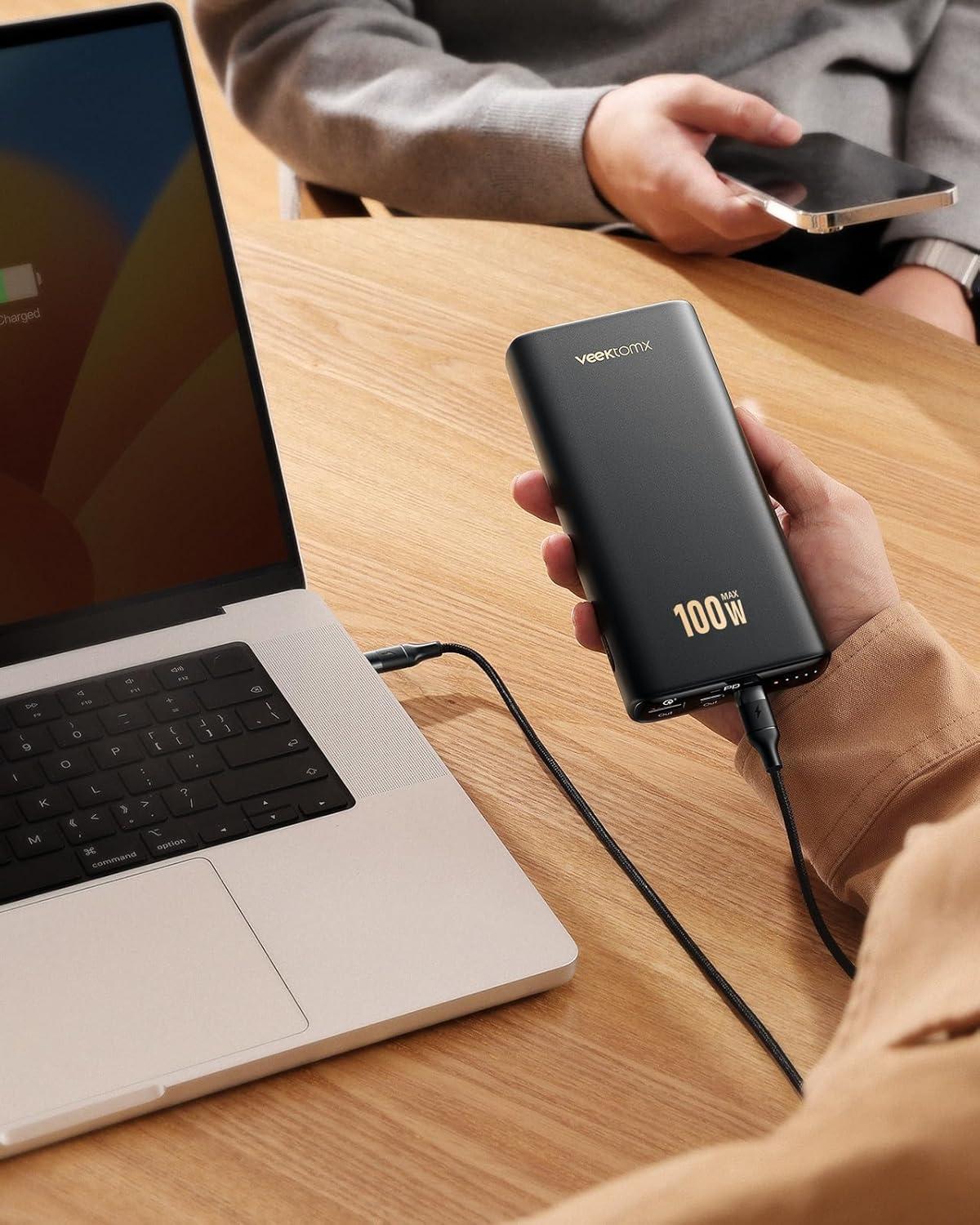 imageVEEKTOMX Power Bank Fast Charging 65W 20000mAh Laptop Portable Charger USB C PDampamp QC 30 Battery Pack Compatible with iPhone 14131211 Pro Mini IPad Samsung Switch MacBook Dell XPS IPad