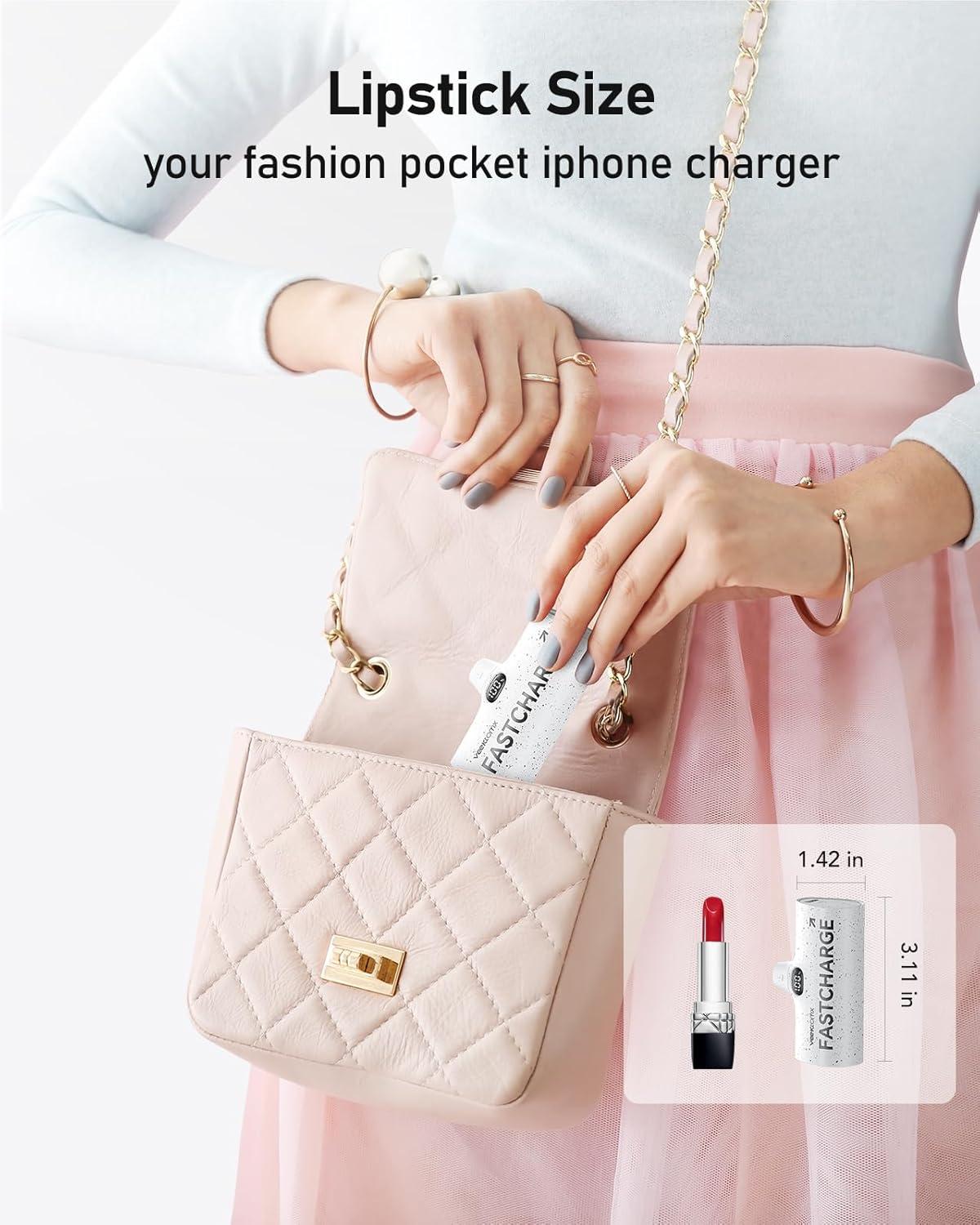 imageVEEKTOMX Small Portable Charger for iPhone Fast Charging Power Bank Mini 5000mAh Battery Pack Compatible with iPhone 1414 plus14 Pro Max1313Pro Max1212Mini11XRXSX8Travel Essentials