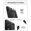 imagePortable Charger Power Bank Built in Cables and Wall Plug 10000mAh iPhone Battery Pack Fast Charging USB C External Slim Power Bank Travel Essentials Compatible with iPhone 17 16 15 14 iPad BlackSpace Black