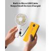 imagePortable Charger Power Bank Built in Cables and Wall Plug 10000mAh iPhone Battery Pack Fast Charging USB C External Slim Power Bank Travel Essentials Compatible with iPhone 17 16 15 14 iPad BlackYellow