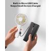 imagePortable Charger Power Bank Built in Cables and Wall Plug 10000mAh iPhone Battery Pack Fast Charging USB C External Slim Power Bank Travel Essentials Compatible with iPhone 17 16 15 14 iPad BlackSpace Black