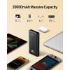 imageVEEKTOMX 100W Laptop Power Bank 20000mAh Fast Charging Portable Laptop Charger USB C PD 30 Battery Pack Compatible with iPhone161514131211 Pro MacBook iPad Samsung Steam Deck Camera etcdark grey