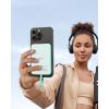imageVEEKTOMX 5000mAh Slim Portable Charger with Builtin Lighting Cable  Power Bank Travel Phone Charger  External Battery Pack Compatible with AirPodsiPhone 14131211 Pro BlackLightning Blue