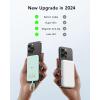 imageVEEKTOMX 5000mAh Slim Portable Charger with Builtin Lighting Cable  Power Bank Travel Phone Charger  External Battery Pack Compatible with AirPodsiPhone 14131211 Pro BlackLightning Blue