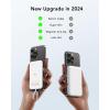 imageVEEKTOMX 5000mAh Slim Portable Charger with Builtin Lighting Cable  Power Bank Travel Phone Charger  External Battery Pack Compatible with AirPodsiPhone 14131211 Pro BlackLightning White