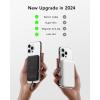 imageVEEKTOMX 5000mAh Slim Portable Charger with Builtin Lighting Cable  Power Bank Travel Phone Charger  External Battery Pack Compatible with AirPodsiPhone 14131211 Pro BlackLightning Black