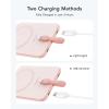 imageVEEKTOMX 5000mAh Slim Portable Charger with Builtin Lighting Cable  Power Bank Travel Phone Charger  External Battery Pack Compatible with AirPodsiPhone 14131211 Pro BlackLightning Pink