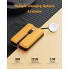 imageVEEKTOMX PD 30W Power Bank Fast Charging with Builtin USB C Cable for iPhone Small Portable Charger 10000mAh Portable Apple Watch Charger Compact Battery Pack for iPhone 161515 Plus YellowLightning Yellow