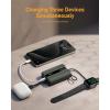 imageVEEKTOMX PD 30W Power Bank Fast Charging with Builtin USB C Cable for iPhone Small Portable Charger 10000mAh Portable Apple Watch Charger Compact Battery Pack for iPhone 161515 Plus YellowLightning Green