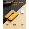 imageVEEKTOMX PD 30W Power Bank Fast Charging with Builtin USB C Cable for iPhone Small Portable Charger 10000mAh Portable Apple Watch Charger Compact Battery Pack for iPhone 161515 Plus YellowUSBC Yellow
