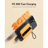 imageVEEKTOMX PD 30W Power Bank Fast Charging with Builtin USB C Cable for iPhone Small Portable Charger 10000mAh Portable Apple Watch Charger Compact Battery Pack for iPhone 161515 Plus YellowLightning Yellow