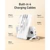 imageVEEKTOMX Portable Charger Builtin Cables 10000mAh Power Bank for iPhone Fast Charge USB C Battery Pack Travel Essentials Powerbank Compatible with iPhone 17161514 Samsung S2524 Android etc20000mAh White