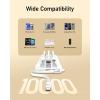 imageVEEKTOMX Portable Charger Builtin Cables 10000mAh Power Bank for iPhone Fast Charge USB C Battery Pack Travel Essentials Powerbank Compatible with iPhone 17161514 Samsung S2524 Android etc10000mAh White