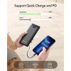 imageVEEKTOMX Portable Charger Builtin Cables 10000mAh Power Bank for iPhone Fast Charge USB C Battery Pack Travel Essentials Powerbank Compatible with iPhone 17161514 Samsung S2524 Android etcMatte Black