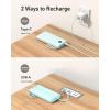 imageVEEKTOMX Portable Charger Builtin Cables Power Bank for iPhone Fast Charge USB C Battery Pack Travel Essentials Powerbank Compatible with iPhone 17161514 Samsung S2524Blue