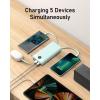 imageVEEKTOMX Portable Charger Builtin Cables Power Bank for iPhone Fast Charge USB C Battery Pack Travel Essentials Powerbank Compatible with iPhone 17161514 Samsung S2524Blue