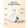 imageVEEKTOMX Portable Charger Builtin Cables10000mAh Power Bank for iPhoneFast Charge USB C Battery Pack Travel Essentials Powerbank Compatible with iPhone 17161514 Samsung S2524 Android etc10000mAh White