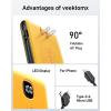 imageVEEKTOMX Portable Charger with Built in Cables 20000mAh Power Bank for iPhone with AC Wall Plug Fast Charging USB C Slim Battery Pack with LED Display Compatible with iPhone151413 SamsungOrange
