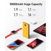 imageVEEKTOMX Portable Charger with Built in Cables 20000mAh Power Bank for iPhone with AC Wall Plug Fast Charging USB C Slim Battery Pack with LED Display Compatible with iPhone151413 SamsungOrange