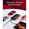 imageVEEKTOMX Portable Charger with Built in Cables 20000mAh Power Bank for iPhone with AC Wall Plug Fast Charging USB C Slim Battery Pack with LED Display Compatible with iPhone151413 Samsung20000mAh BlackRed
