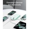 imageVEEKTOMX Portable Charger with Built in Cables 20000mAh Power Bank for iPhone with AC Wall Plug Fast Charging USB C Slim Battery Pack with LED Display Compatible with iPhone151413 SamsungCyan