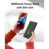 imageVEEKTOMX Portable Charger with Built in Cables 20000mAh Power Bank for iPhone with AC Wall Plug Fast Charging USB C Slim Battery Pack with LED Display Compatible with iPhone151413 SamsungDark Green