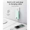 imageVEEKTOMX Portable Charger with Built in Cables 20000mAh Power Bank for iPhone with AC Wall Plug Fast Charging USB C Slim Battery Pack with LED Display Compatible with iPhone151413 SamsungCyan