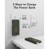 imageVEEKTOMX Portable Charger with Built in Cables 20000mAh Power Bank for iPhone with AC Wall Plug Fast Charging USB C Slim Battery Pack with LED Display Compatible with iPhone151413 SamsungDark Green
