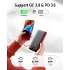 imageVEEKTOMX Portable Charger with Built in Cables 20000mAh Power Bank for iPhone with AC Wall Plug Fast Charging USB C Slim Battery Pack with LED Display Compatible with iPhone151413 Samsung20000mAh BlackRed