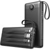 imageVEEKTOMX Portable Charger with Builtin Cables 20000mAh Power Bank for iPhone Fast Charging USB C Battery Pack Travel Essentials Powerbank Compatible with iPhone 151413 Samsung Android etc