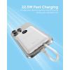 imageVEEKTOMX Portable Charger10000mAh Power Bank with Builtin Cable and 225W Fast ChargingTravel Camping Essentialfor iPhone 17161514Samsung 2524and More