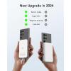 imageVEEKTOMX Slim Portable Charger 5000mAh Lightweight Power Bank with Wired USB C Cable Ultra Thin Battery Pack Compatible with iPhone 15PlusProPro MaxSamsungAndroidNonWireless Charging BlackUSBC White