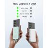 imageVEEKTOMX Slim Portable Charger 5000mAh Lightweight Power Bank with Wired USB C Cable Ultra Thin Battery Pack Compatible with iPhone 15PlusProPro MaxSamsungAndroidNonWireless Charging BlackUSBC Blue