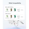imageVEEKTOMX Slim Portable Charger 5000mAh Lightweight Power Bank with Wired USB C Cable Ultra Thin Battery Pack Compatible with iPhone 15PlusProPro MaxSamsungAndroidNonWireless Charging BlackUSBC White