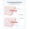 imageVEEKTOMX Slim Portable Charger 5000mAh Lightweight Power Bank with Wired USB C Cable Ultra Thin Battery Pack Compatible with iPhone 15PlusProPro MaxSamsungAndroidNonWireless Charging BlackUSBC Pink