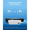 imageVEEKTOMX Small Portable Charger Mini Power Bank 10000mAh PD 225W Fast Charging USBC Battery Bank Travel Essentials Dual Voltage External Portable Powerbank for iPhoneSamsungGoogle Pixel WhiteWhite