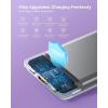 imageVEEKTOMX Small Portable Charger Mini Power Bank 10000mAh PD 225W Fast Charging USBC Battery Bank Travel Essentials Dual Voltage External Portable Powerbank for iPhoneSamsungGoogle Pixel WhitePurple