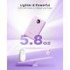 imageVEEKTOMX Small Portable Charger Mini Power Bank 10000mAh PD 225W Fast Charging USBC Battery Bank Travel Essentials Dual Voltage External Portable Powerbank for iPhoneSamsungGoogle Pixel WhitePurple