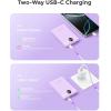imageVEEKTOMX Small Portable Charger Mini Power Bank 10000mAh PD 225W Fast Charging USBC Battery Bank Travel Essentials Dual Voltage External Portable Powerbank for iPhoneSamsungGoogle Pixel WhitePurple
