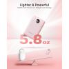 imageVEEKTOMX Small Portable Charger Mini Power Bank 10000mAh PD 225W Fast Charging USBC Battery Bank Travel Essentials Dual Voltage External Portable Powerbank for iPhoneSamsungGoogle Pixel WhitePink