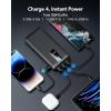 imageVEEKTOMX Small Portable Charger Mini Power Bank 10000mAh PD 225W Fast Charging USBC Battery Bank Travel Essentials Dual Voltage External Portable Powerbank for iPhoneSamsungGoogle Pixel WhiteXDark Grey