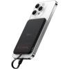 imageVEEKTOMX 5000mAh Slim Portable Charger with Builtin Lighting Cable  Power Bank Travel Phone Charger  External Battery Pack Compatible with AirPodsiPhone 14131211 Pro BlackLightning Black