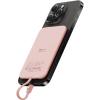 imageVEEKTOMX 5000mAh Slim Portable Charger with Builtin Lighting Cable  Power Bank Travel Phone Charger  External Battery Pack Compatible with AirPodsiPhone 14131211 Pro BlackLightning Pink