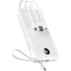 imageVEEKTOMX Portable Charger Builtin Cables 10000mAh Power Bank for iPhone Fast Charge USB C Battery Pack Travel Essentials Powerbank Compatible with iPhone 17161514 Samsung S2524 Android etc20000mAh White