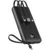 imageVEEKTOMX Portable Charger Builtin Cables 10000mAh Power Bank for iPhone Fast Charge USB C Battery Pack Travel Essentials Powerbank Compatible with iPhone 17161514 Samsung S2524 Android etc20000mAh Black