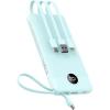 imageVEEKTOMX Portable Charger Builtin Cables Power Bank for iPhone Fast Charge USB C Battery Pack Travel Essentials Powerbank Compatible with iPhone 17161514 Samsung S2524Blue